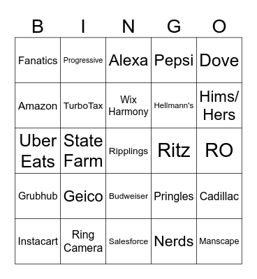Super Bowl 2026 Bingo Card