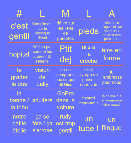 Les Mystères du Bingo v2 Bingo Card