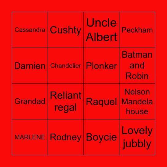 Boycies Bingo Card