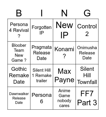 State of Play Feb 2026 Bingo Card