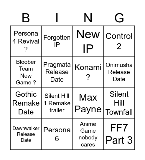 State of Play Feb 2026 Bingo Card
