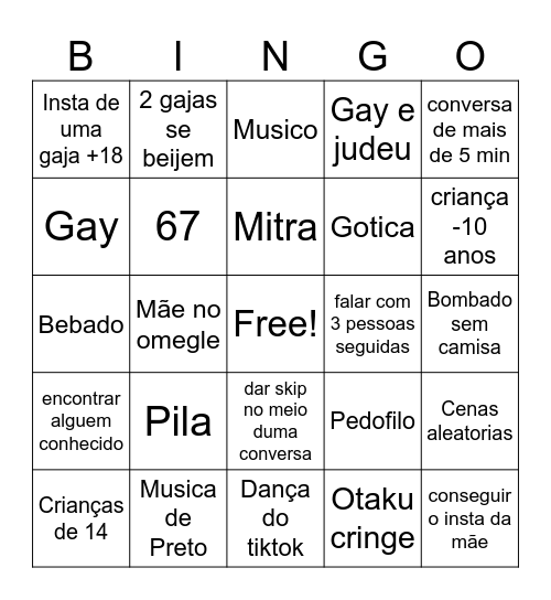 ChatPT Bingo Card