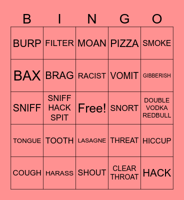 AGNEW Bingo Card