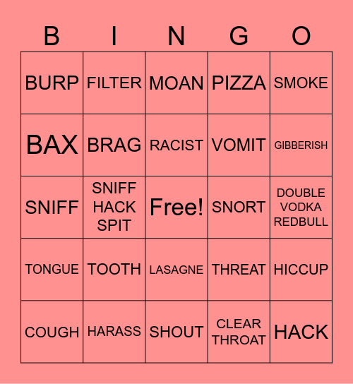 AGNEW Bingo Card