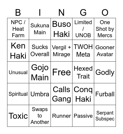 AUT Jumping Bingo Card