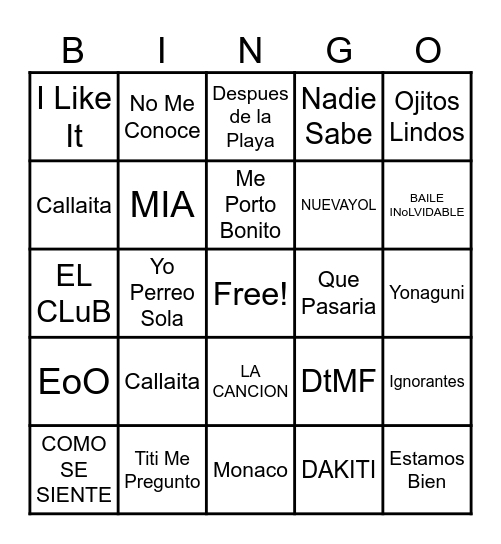 Benito Bowl Bingo! Bingo Card