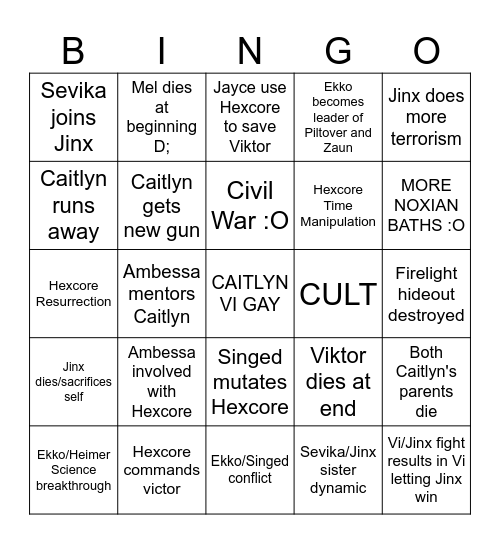 ARCANE BINGO Card