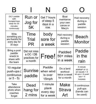 ReBelles Bingo Challenge 2 Bingo Card