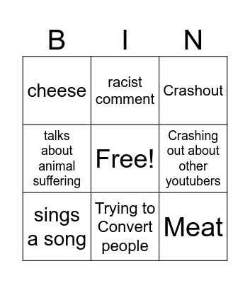 That Vegan teacher lemonade stand bingo{take a swigg of lemonade each bingo tial you get] Bingo Card