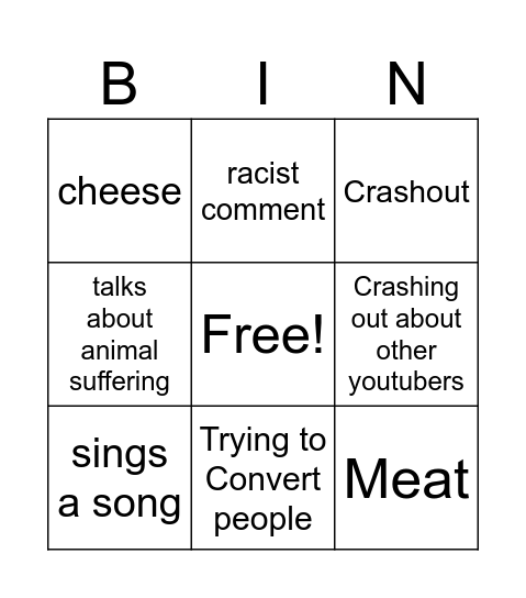 That Vegan teacher lemonade stand bingo{take a swigg of lemonade each bingo tial you get] Bingo Card