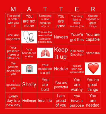 YOU Bingo Card