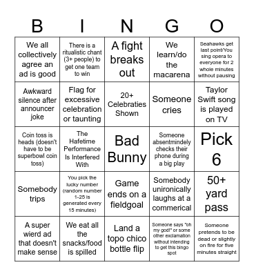Super Bingo Card
