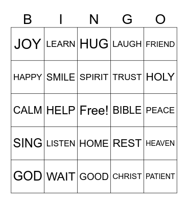 JESUS ROCKS! Bingo Card