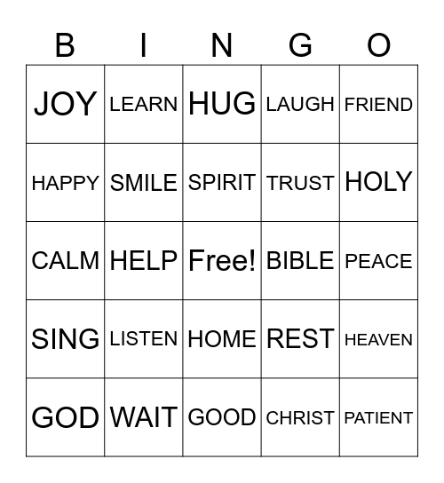 JESUS ROCKS! Bingo Card