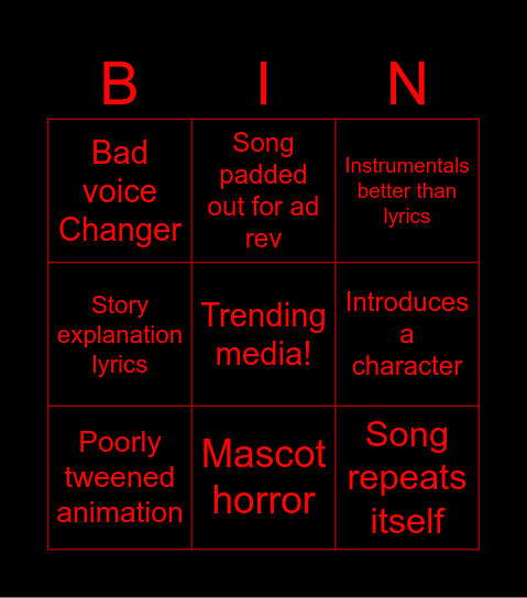 XTRATUNA BINGO Card