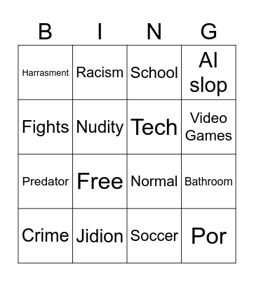 adi tiktok feed Bingo Card
