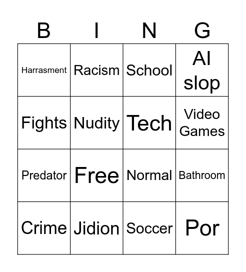 adi tiktok feed Bingo Card