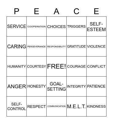 A.R.T. Bingo Card