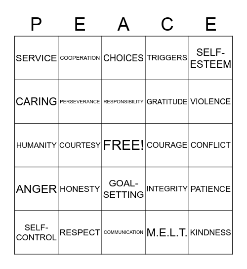 A.R.T. Bingo Card