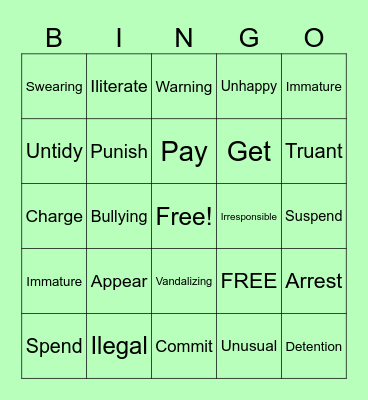Funny Bingo Card