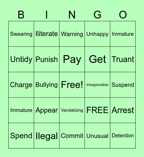 Funny Bingo Card
