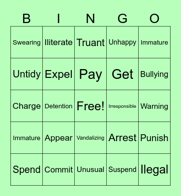 Funny Bingo Card