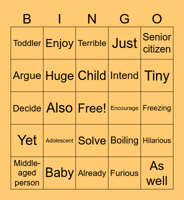 Funny Bingo Card