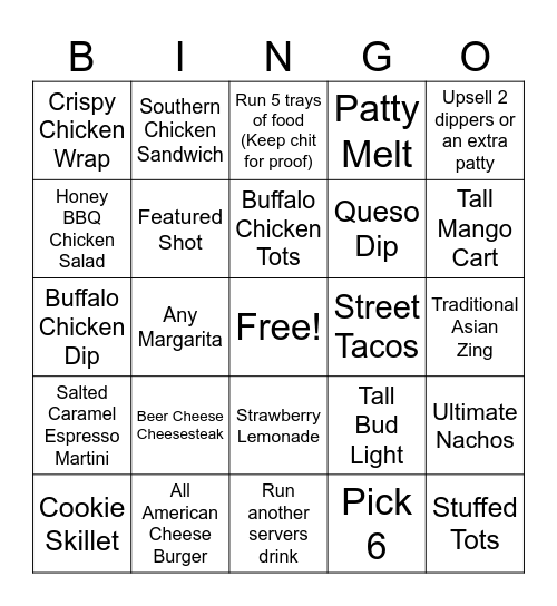 Buffalo Bingo Card