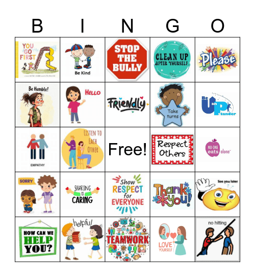 Respect For ALL Bingo Card