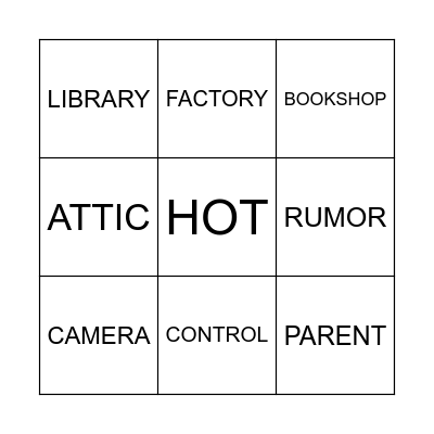 FALSE FRIENDS Bingo Card