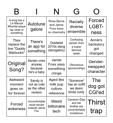 Annie Bingo Card