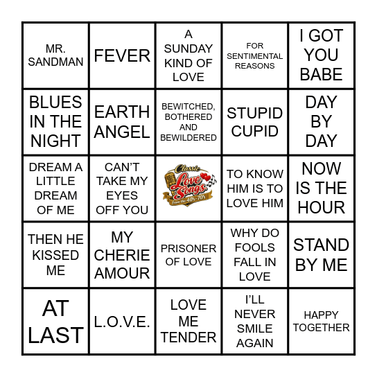 MIKE'S MUSIC BINGO Card