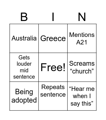 Christine Caine Bingo Card