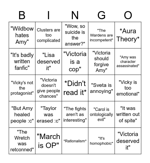 Ward Bingo, 2nd edition Bingo Card
