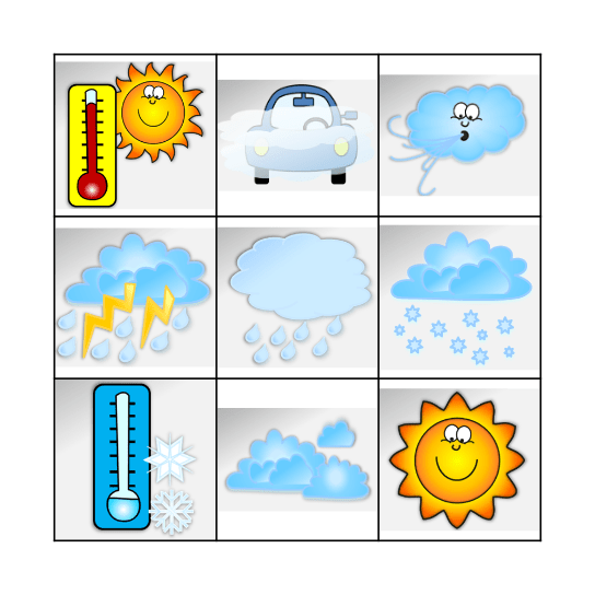 Weather Bingo Card
