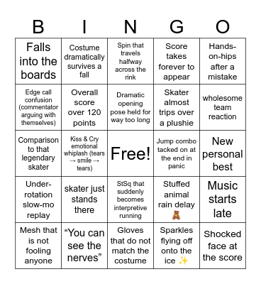Olympic Bingo Card