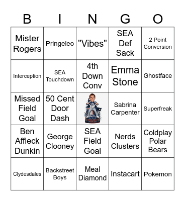 SUPER BOWL LX Bingo Card