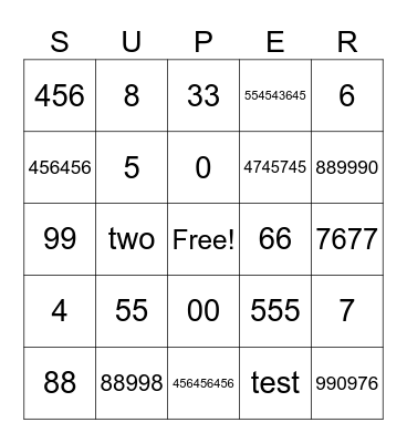 Super Bowl 2026 Bingo Card