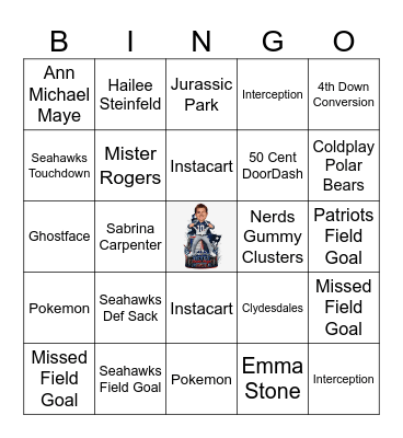 SUPER BOWL LX Bingo Card