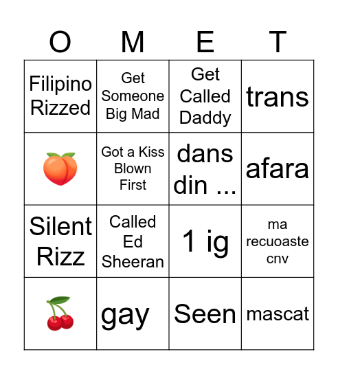 OME TV BINGO Card