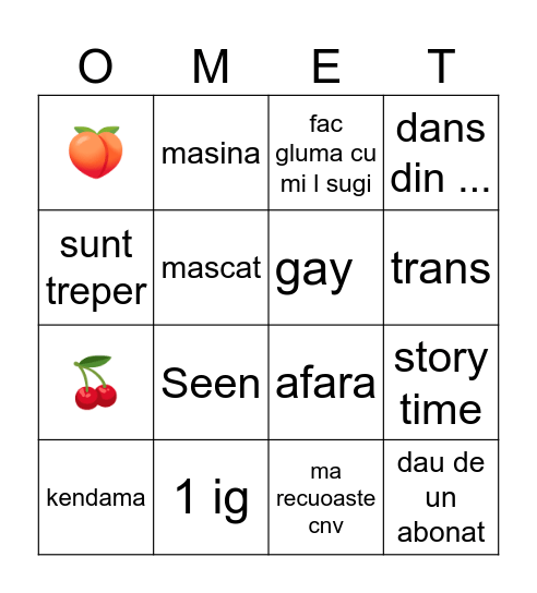 OME TV BINGO Card