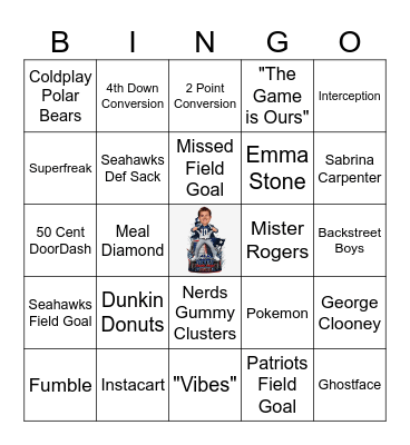 SUPER BOWL LX Bingo Card
