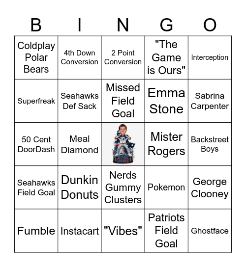 SUPER BOWL LX Bingo Card