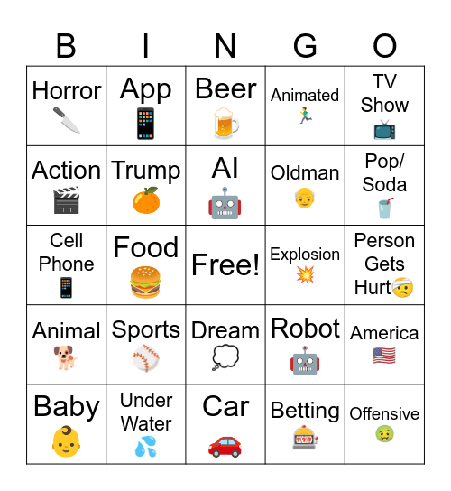 Superb Owl 🦉Commercials 2026 Bingo Card