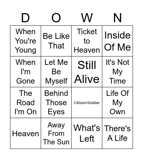 3 Doors Bingo Card