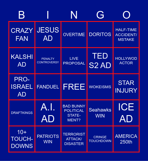 SUPERBALLS 2026 Bingo Card