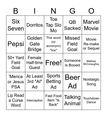 SuperBingo Card