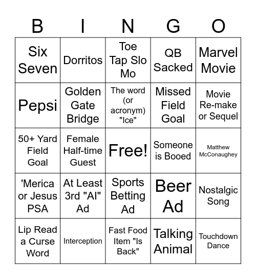 SuperBingo Card