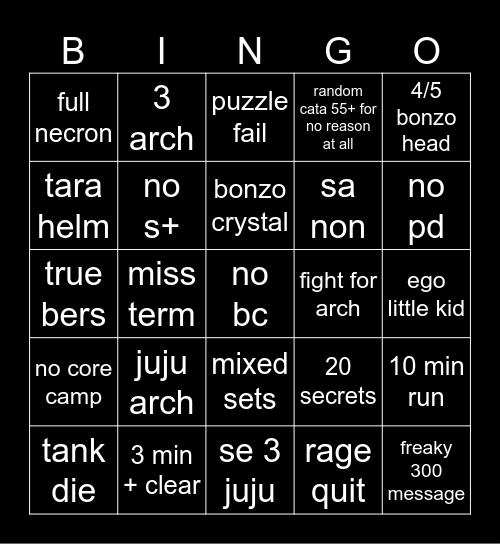 monkey finder bingo Card