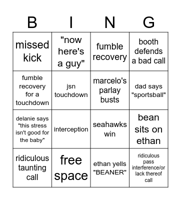 SUPERBOWL 60 BINGO Card